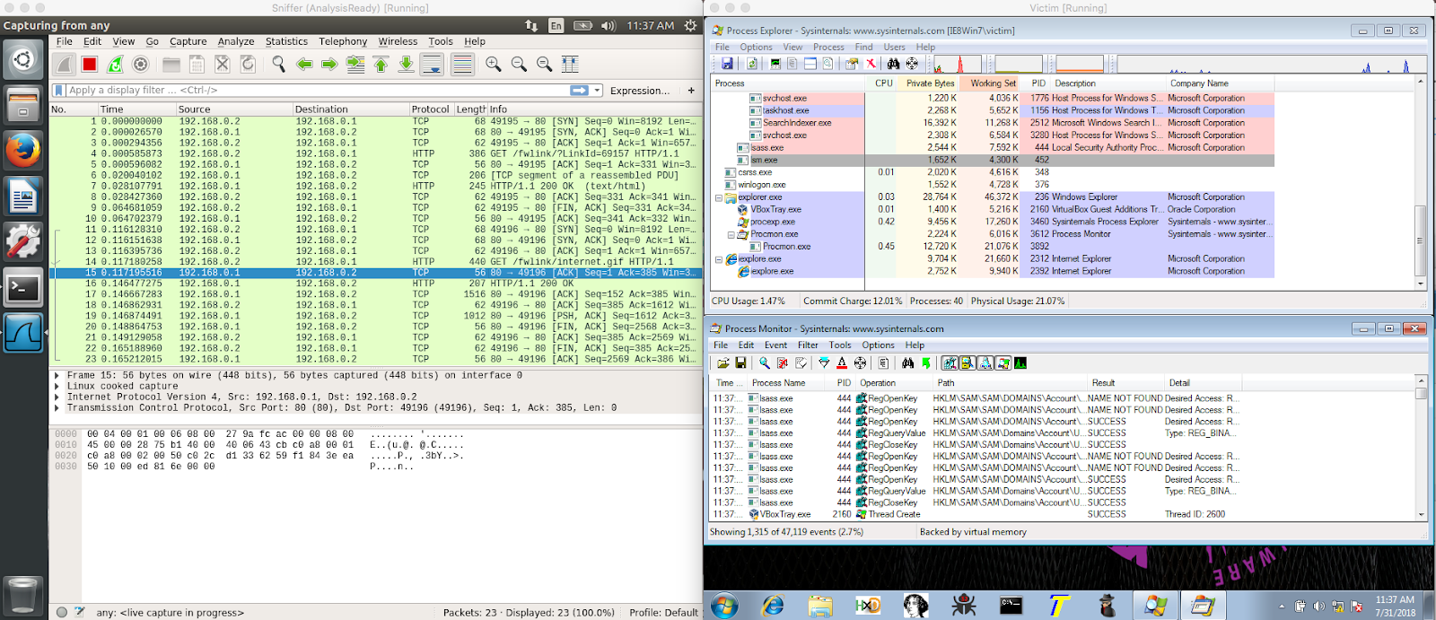 reverse engineering from a wireshark pcap